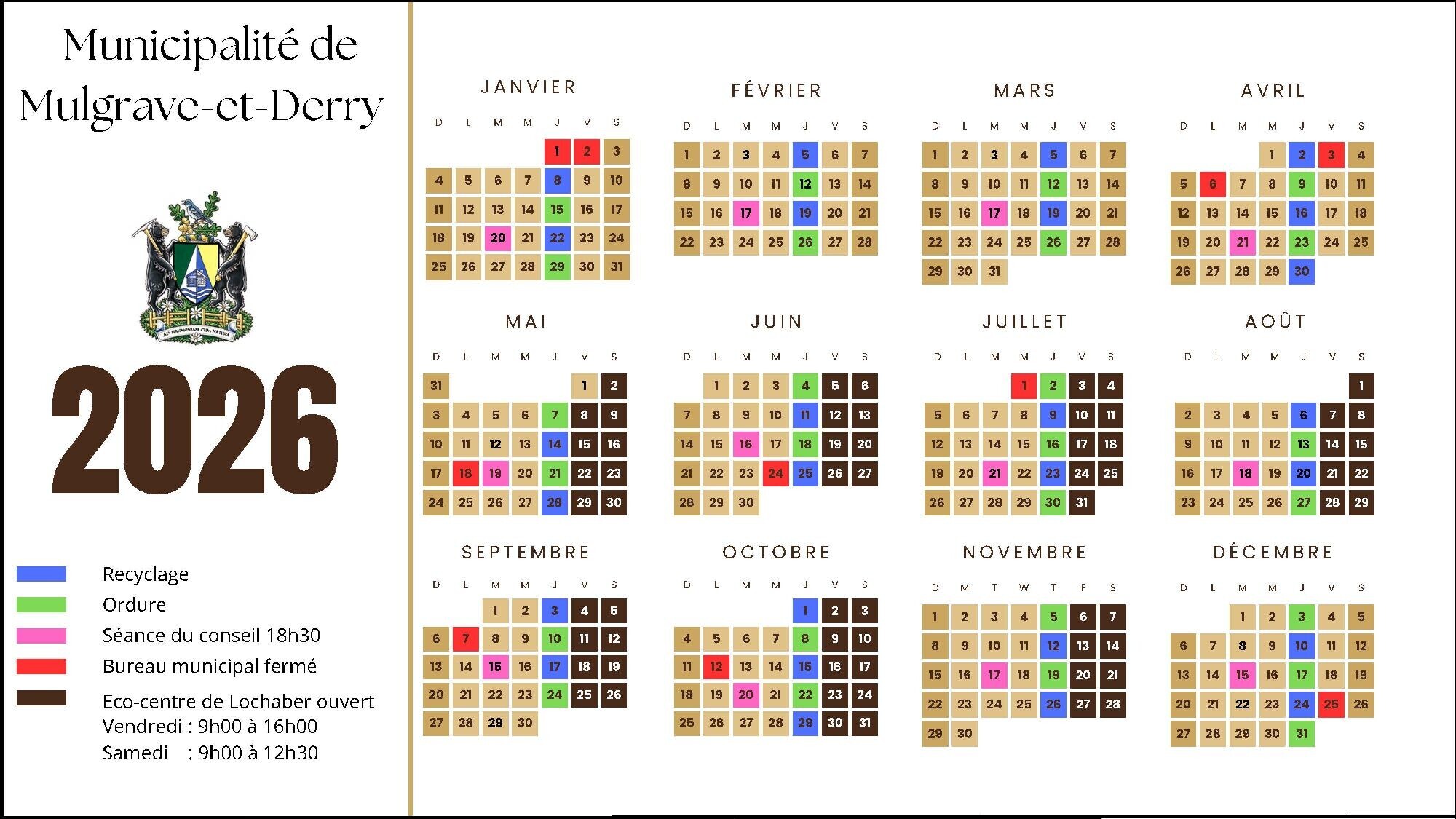 Calendrier municipal